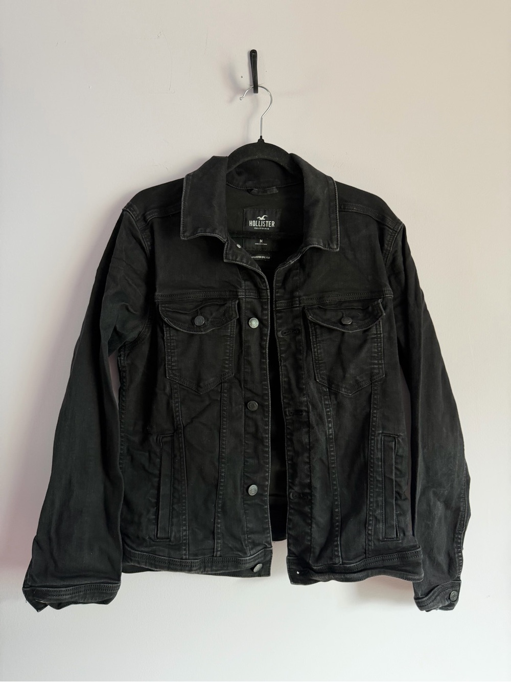 Hollister Men's Black Denim Jacket M
